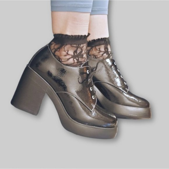 Dirty Laundry Shoes - Patent Oxford Platform Lace Shoes- *New In Box* by Dirty Laundry